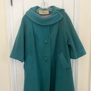 Vintage Lilli Ann Wool Coat with Covered Buttons